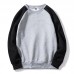 Autumn Winter Men's Loose Color Block Casual O Neck Long Sleeve Pullovers