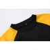 Autumn Winter Men's Loose Color Block Casual O Neck Long Sleeve Pullovers