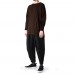 Men's Hio Hop Fashion O-neck Long Tops Solid Color Long Sleeve Casual Pullovers