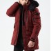 Winter Thick Warm Removable Fluffy Hood Windproof Mens Outdoor Parka Padded Jacket