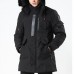 Winter Thick Warm Removable Fluffy Hood Windproof Mens Outdoor Parka Padded Jacket