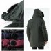 Winter Thick Warm Removable Fluffy Hood Windproof Mens Outdoor Parka Padded Jacket