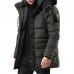 Mens Winter Plus Thick Warm Detachable Fluffy Hood Windproof Outdoor Parka Padded Jacket