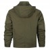 Military Style Multi Pockets Hooded Mens Cotton Jacket