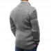 Mens Casual Holes Wool Knit Zipper Drawstring Slim Fit Long Sleeve Pullovers