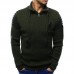 Mens Casual Holes Wool Knit Zipper Drawstring Slim Fit Long Sleeve Pullovers