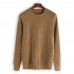 Mens Casual Pullovers O-Neck Solid Color Stripe Long Sleeve Sweaters