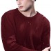 Mens Casual Stylish Holes Pullovers Autumn Round Neck Quality Knit Sweaters