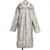 Mens Winter Warm Faux Fur Coat Turn down Collar Mid-long Casual Jacket