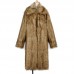 Mens Winter Warm Faux Fur Coat Turn down Collar Mid-long Casual Jacket