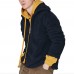 Men's Warm Fleece Half Zipper Pullovers Autumn Winter Solid Color Long Sleeve Sweaters