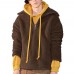 Men's Warm Fleece Half Zipper Pullovers Autumn Winter Solid Color Long Sleeve Sweaters