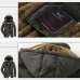 Mens Thicken Warm Multi Pockets Windproof Detachable Hooded Jacket