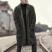 Men's Plus Size Wool Blend Double Side Wearable Thicken Warm Fur Wool Blend Mid Long Coats