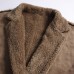 Men's Plus Size Wool Blend Double Side Wearable Thicken Warm Fur Wool Blend Mid Long Coats