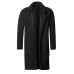 Men's Plus Size Wool Blend Double Side Wearable Thicken Warm Fur Wool Blend Mid Long Coats