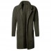 Men's Plus Size Wool Blend Double Side Wearable Thicken Warm Fur Wool Blend Mid Long Coats