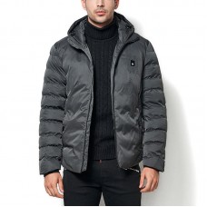 Mens Winter Thick Warm Hooded Padded Jacket