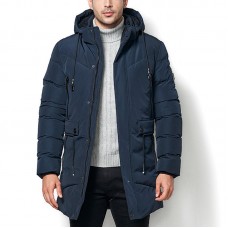 Mens Plus Size Thickened Warm Hooded Mid Long Winter Padded Jacket Parka