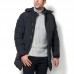 Mens Plus Size Thickened Warm Hooded Mid Long Winter Padded Jacket Parka