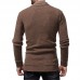 Men's Wool Causal Open Halter Sweaters Fit Knitting Pure Color Long Sleeve Cardigans