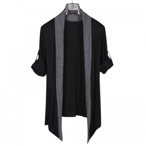 Mens Casual Breathable Knitted Stitching Cotton Cardigans