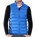 Mens Winter Lightweight Thin Sleeveless Jacket Zipper Solid Color Warm Vest