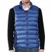 Mens Winter Lightweight Thin Sleeveless Jacket Zipper Solid Color Warm Vest