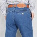 Mens High Rise Straight Leg Cotton Classic Big Size Jeans Denim Pants