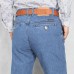 Mens High Rise Straight Leg Cotton Classic Big Size Jeans Denim Pants