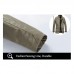 Mens Water Repellent Windproof Stand Collar Jacket Solid Color Trench Coat