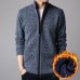 Men's Wool Casual Breathable Comfy Fit Pure Color Long Sleeve Sweater Cardigans