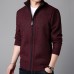 Men's Wool Casual Breathable Comfy Fit Pure Color Long Sleeve Sweater Cardigans