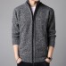 Men's Wool Casual Breathable Comfy Fit Pure Color Long Sleeve Sweater Cardigans