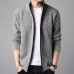 Men's Wool Casual Breathable Comfy Fit Pure Color Long Sleeve Sweater Cardigans