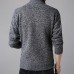 Men's Wool Casual Breathable Comfy Fit Pure Color Long Sleeve Sweater Cardigans