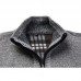 Men's Wool Casual Breathable Comfy Fit Pure Color Long Sleeve Sweater Cardigans