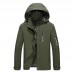 Mens Spring Autumn Letter Printing Solid Color Stylish Zipper Windbreaker Hooded Jacket