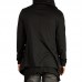 Mens Fashion Mid Long Avant-garde Irregular Hem Solid Color Pockets Hooded Cardigans