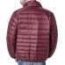 Mens Winter Lightweight Warm Padded Jacket Solid Color Stand Collar Coat