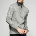 Mens Knitted Solid Color Thick Warm Half Zipper Stand Collar Pullovers Sweaters