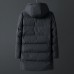 Mens Winter Mid Long Hooded Padded Jacket Parka