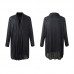 Men Sweater Mid Long Loose Coat Knit Cardigans Jacket Overcoat