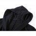 Fashion Mid Long Solid Color Hoodie Drawstring Cardigans For Men