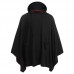 Mens Fashion Bat Style Casual Hooded Cloak Solid Color Pockets Cardigans