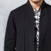 Mens Mid Long National Style Vintage Loose Solid Color Long Sleeve Casual Cardigans