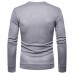 Mens Brief Breathable V Neck Zipper Long Sleeve Slim Cardigans Casual Coats