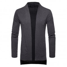 Men's Mid-Long Solid Color Comfortable Cardigans for Men