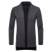 Men's Mid-Long Solid Color Comfortable Cardigans for Men