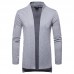 Men's Mid-Long Solid Color Comfortable Cardigans for Men